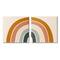 Stupell Industries Earth Toned Retro Rainbow Arches Set, 2ct.